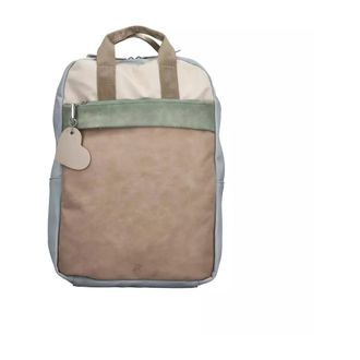 Rieker Compact Tweekleurige Rugzak - Dames - Tassen - Beige - Maat: ONE Size