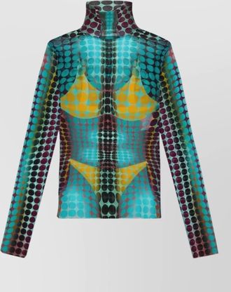 Jean Paul Gaultier re edition top high neck long sleeves