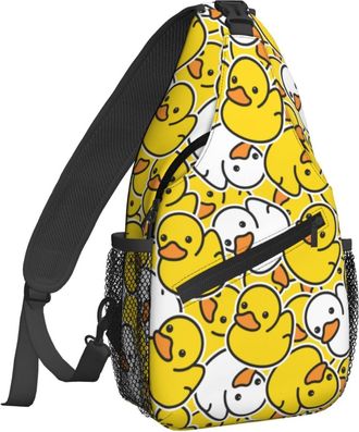 Generic Yellow Cartoon Duck Cross Body Bag Lightweight Sling Bag Breathable Crossbody Bags For Women Outdoors Traveling