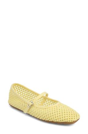 Mia Kora Mary Jane Flat in Yellow Wove at Nordstrom, Size 6.5