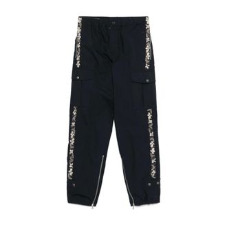 Dries Van Noten Paxford GD 1146 Cargo Trousers - male - Dries Van Noten - Straight Trousers - Blue - M - Trousers