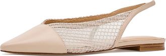 Marc Fisher Davin Womens Flat Shoes Light Natural Mesh/Leather : 9.5 M