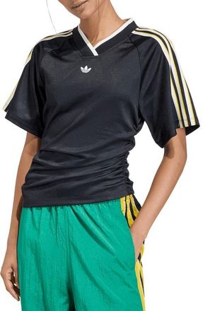 adidas Originals Side Ruched Jersey in Black at Nordstrom, Size X-Small