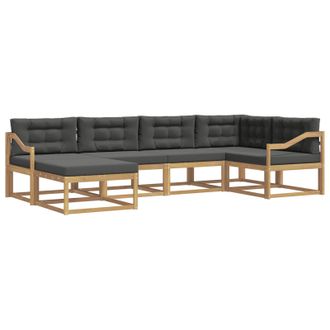 vidaXL Conjunto De Sof&aacute;s De Exterior 5 Pcs Blanco Y Antracita Vidaxl