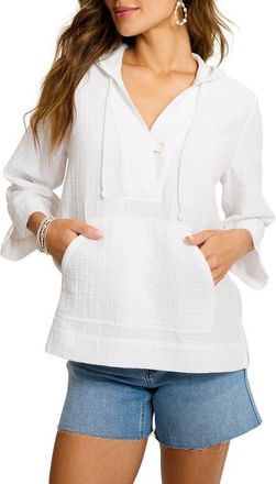 Tommy Bahama Guaze Baja Cotton Hooded Pullover in White at Nordstrom, Size X-Small