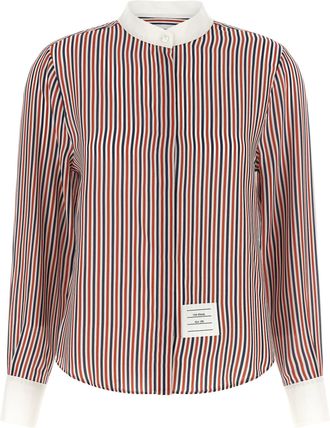 Thom Browne Removable Lavalli&egrave;re Collar Shirt - Red