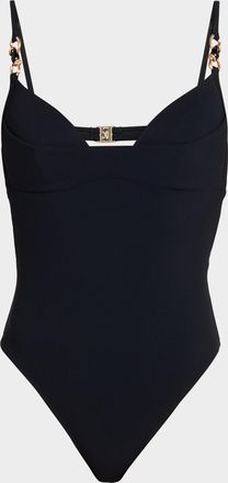 Zimmermann Mahon Trim Detail One-Piece Swimsuit