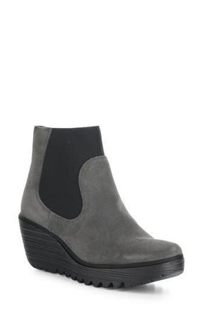 FLY London Yade Wedge Bootie in 006 Diesel Oil Suede at Nordstrom Rack, Size 10-10.5Us / 41Eu