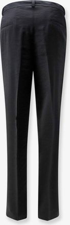 Hev&ograve; Mens Trousers Torre Canne Black Modal