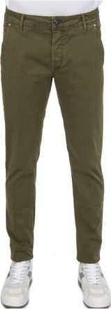 Hand Picked Slim-fit Broeken - Heren - Slim Fit Broeken - Groen - W31 - Katoen - Broeken