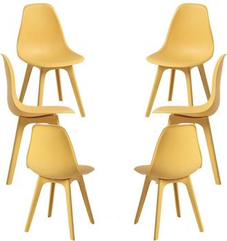 Regalos Miguel Regalos Miguel - Packs Sillas Comedor - Pack 6 Sillas Kelen Suprym - Amarillo