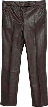 Incotex Stretch Faux Leather Slim Fit Trousers
