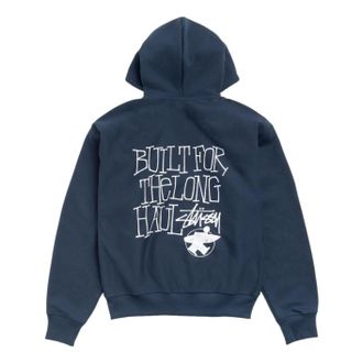 St&uuml;ssy Long Haul Zip Hoodie Navy 1975185-NAVY