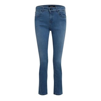 Replay Womens Faaby Slim-Fit Jeans in Blue Cotton - Size 28W/30L