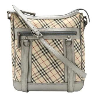 Burberry Pre-owned Cross Body Bags, female, Beige, Size: ONE SIZE Pre-owned Canvas Crossbody Bag