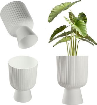 OEM Maceta De Cer&aacute;mica Para C&eacute;sped, 17 Cm, Blanca