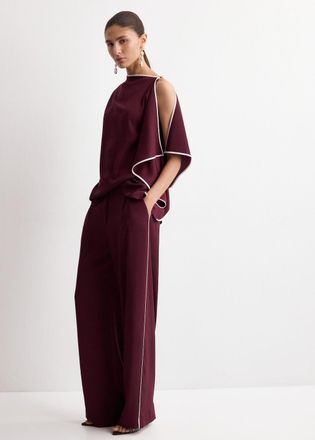 Mango Pantaloni diritti righe contrasto grezzo - Donna - XS - MANGO