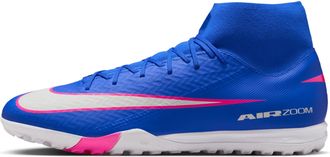 Nike Mens Mercurial Superfly 10 Academy Turf High-Top Soccer Shoes in Blue | FQ8331-446