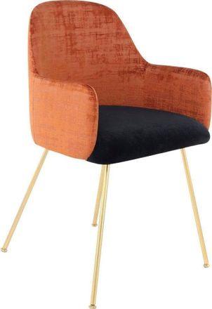 Kayoom Stuhl »Richard 525, moderner Stuhl mit Armlehnen, zweifarbiges Design« () 1 Stk.samtweicher Bezug, zweifarbig, Sitzfläche gepolstert