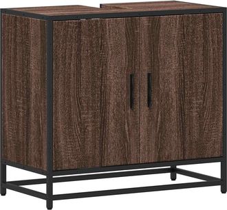 vidaXL Vidaxl - Mobile Lavabo Bagno Rovere Marrone 65x33x60cm Legno Multistrato