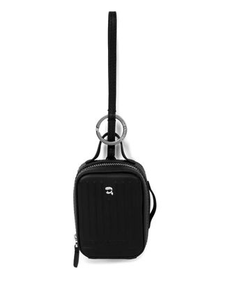 Karl Lagerfeld Ikon suitcase keychain - men - Polyurethane - One Size - Black