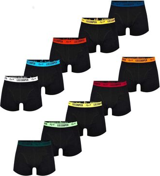 Lee Cooper Boxershorts voor heren (set van 10) (Zwart)