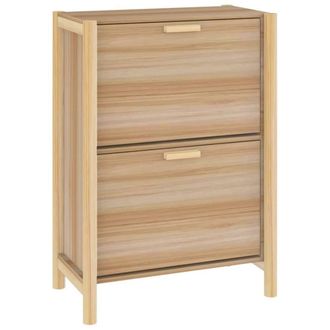 Berkfield Home Shoe Cabinet 57.5x33x80 cm Engineered Wood in Brown