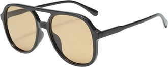 Generic Womens Outdoor Commuting Sunglasses Mens Vacation Sports Shopping Sun Glasses(Brown)