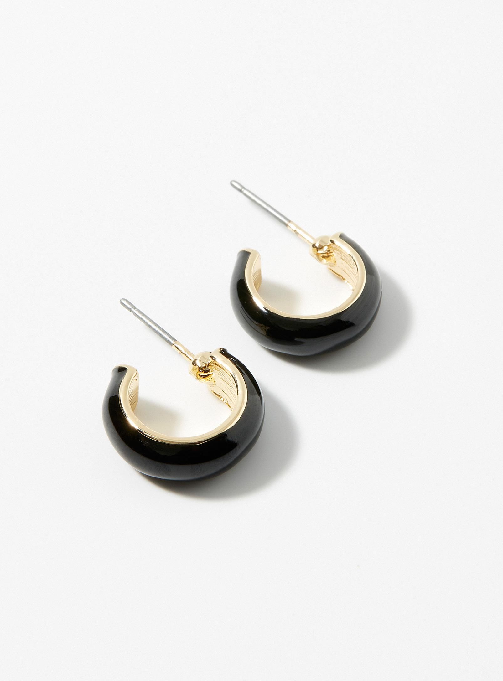 Simons Womens Small enamel Hoop Earrings from on Stylight