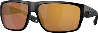 Costa FLY LINE Gold Mirror Polarized Glass Rectangular Mens Sunglasses 6S9129 912905 64
