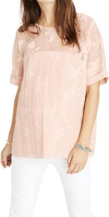 Hatch Rosa Floral Crewneck Top In Pink