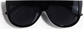 H&M Eckige Sonnenbrille - Schwarz