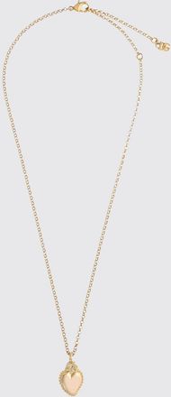 Dolce & Gabbana Collana girocollo in ottone con ciondolo a cuore e logo DG