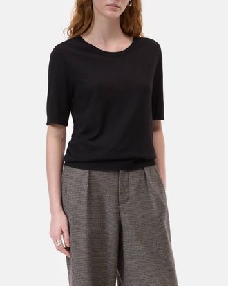 Closed Wool-Silk Blend Shirt In Black