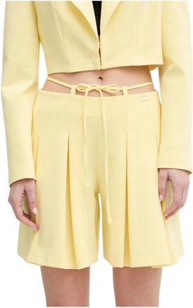 Fracomina Casual Shorts - Dames - Korte Broeken - Geel - 4XS - Katoen - Korte Broeken