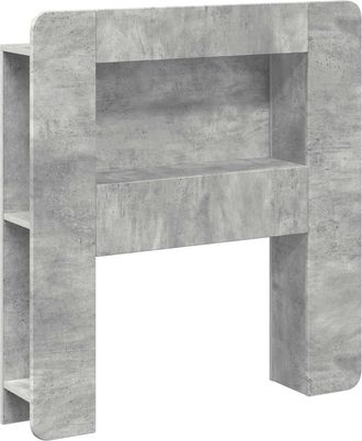 vidaXL Cabecero Con Armario Gris Hormig&oacute;n Madera De Ingenier&iacute;a Vidaxl
