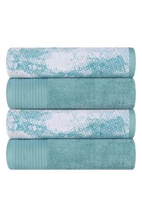 Superior Marble 10-Piece Quick-Drying Cotton Towel Set in Teal at Nordstrom Rack, Size Bath Towel