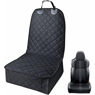 OEM Funda Para Asiento Delantero De Coche Para Perros: Impermeable, Antideslizante, Resistente A Los Ara&ntilde;azos, Funda Para Asiento Delantero, Negra, Univer