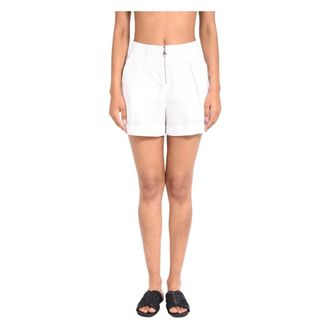 Patrizia Pepe Poplin Shorts - female - Patrizia Pepe - Casual Shorts - White - XL - Shorts