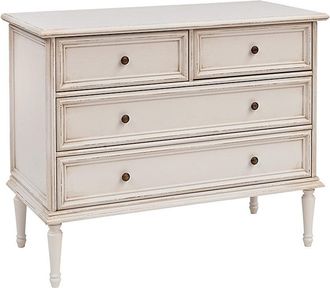 Ballard Designs Casa Florentina Emile 4-Drawer Chest - Distressed Off White - Ballard Designs