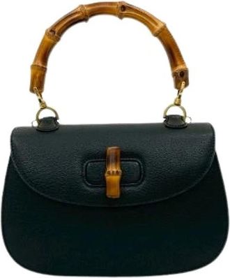 Gucci Pre-owned Vintage Leren Handtas - Dames - Vintage Handtas - Zwart - ONE Size - Leer - Vintage