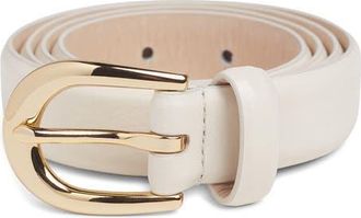 Favorite Daughter The Favorite Leather Belt in Bone at Nordstrom, Size Small