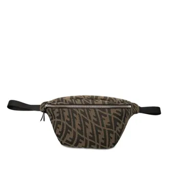 Fendi Pre-owned Fendi Zucchino Canvas Belt Bag Ladies 1CMCA2C9OL40ADM5