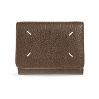 Maison Margiela Wallets & Cardholders, unisex, Brown, Size: ONE SIZE Four Stitches Tri-Fold Wallet