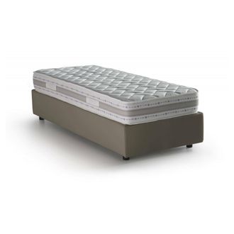 Talamo Italia Dmora - Cama Individual Dcinott, Cama Contenedor Con Tapizado En Ecopiel, 100% Made In Italy, Apertura Frontal, Con Colch&oacute;n 80x190 Cm Incluido, T&oacute;rtol