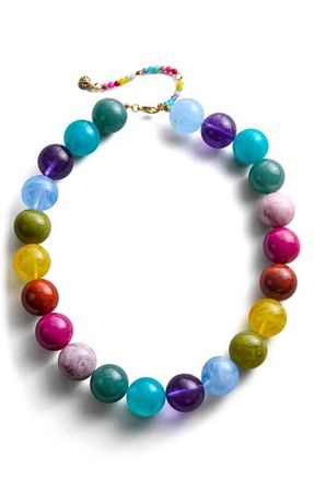 BaubleBar Jane Rainbow Semiprecious Beaded Necklace in Multi at Nordstrom
