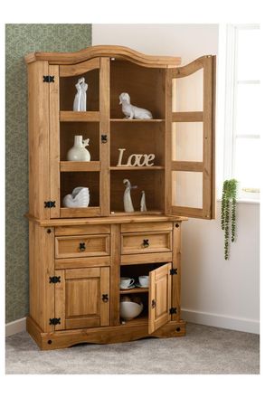 Seconique Corona 3 Buffet Hutch in Natural