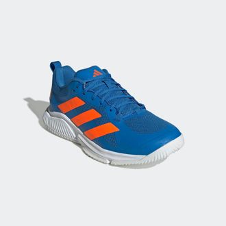 adidas Hallenschuh ADIDAS PERFORMANCE COURT TEAM BOUNCE 2.0, Herren, Gr. 42,5, blau (bright royal, cloud wei&szlig;, cloud wei&szlig;), Synthetik, Textil, Schuhe Hallens