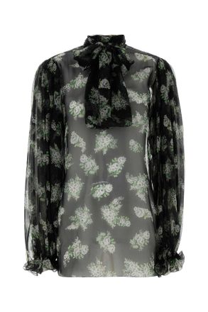 Dolce & Gabbana Printed Silk Blouse