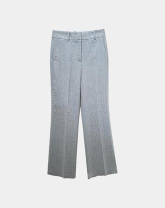 PESERICO Wide Broeken - Dames - Wijde Broeken - Grijs - S - Wol - Broeken